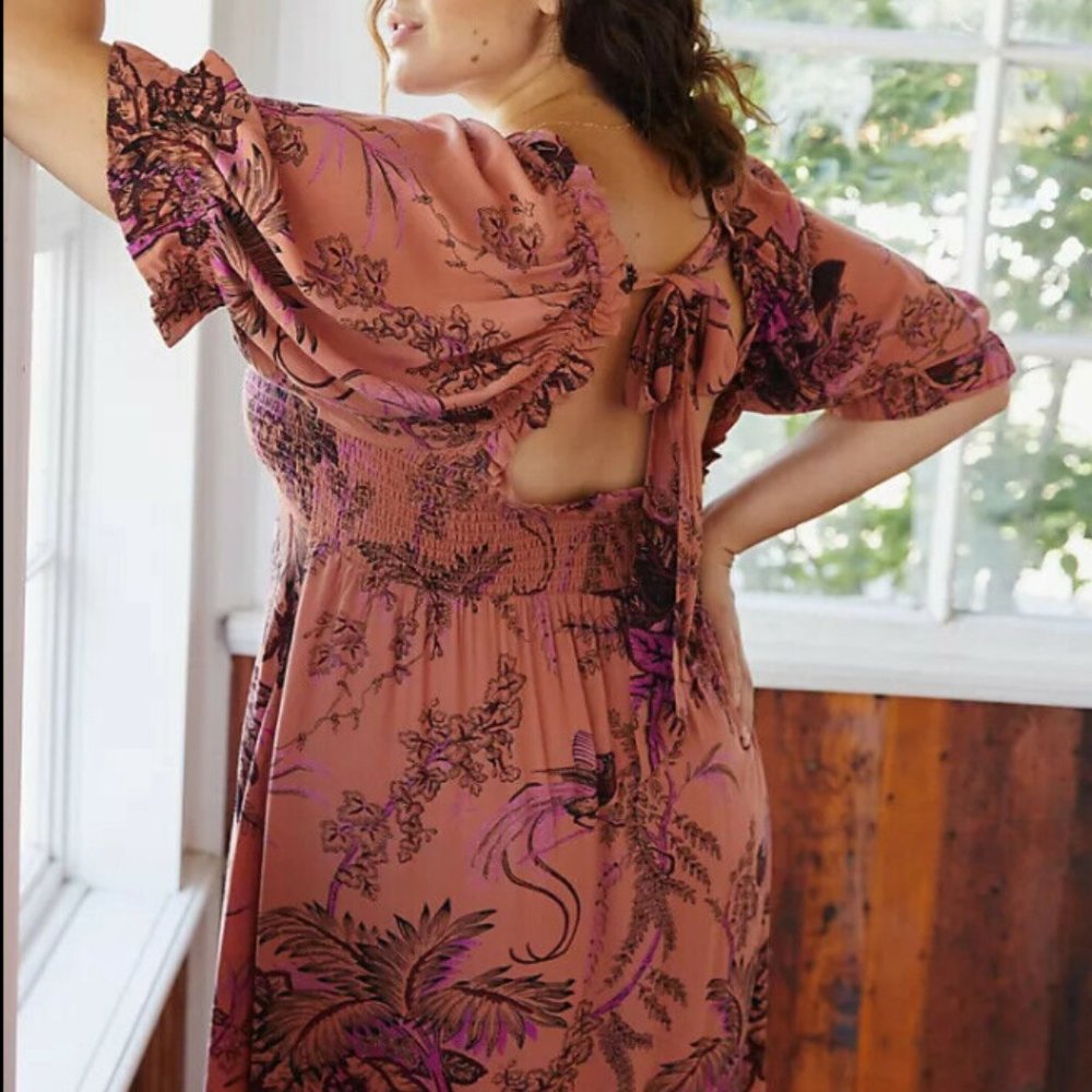 NWT Anthropologie Puff-Sleeved Dress 2X